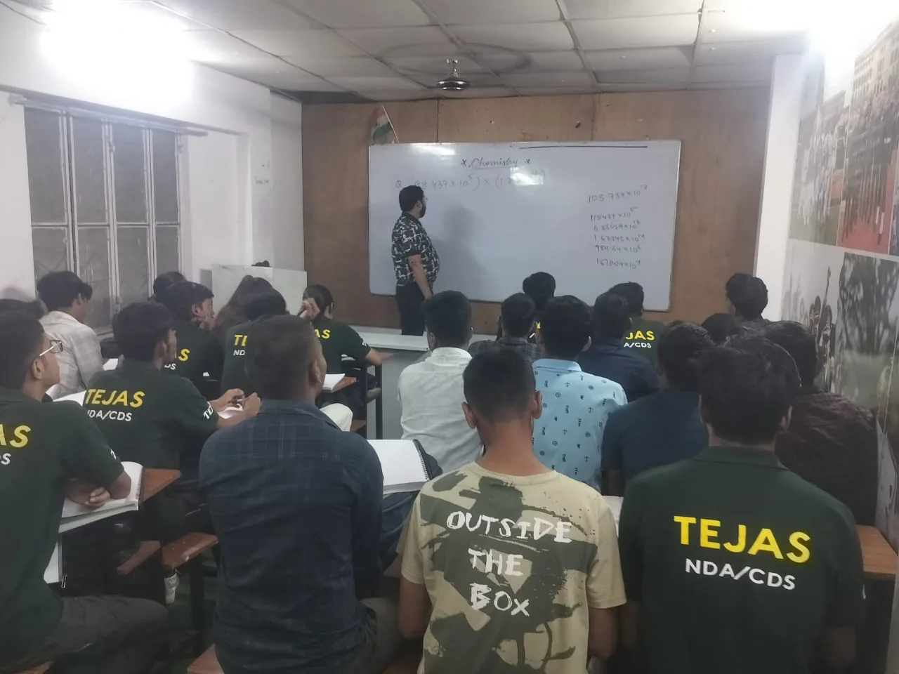 Students attending a classroom lesson at Tejas