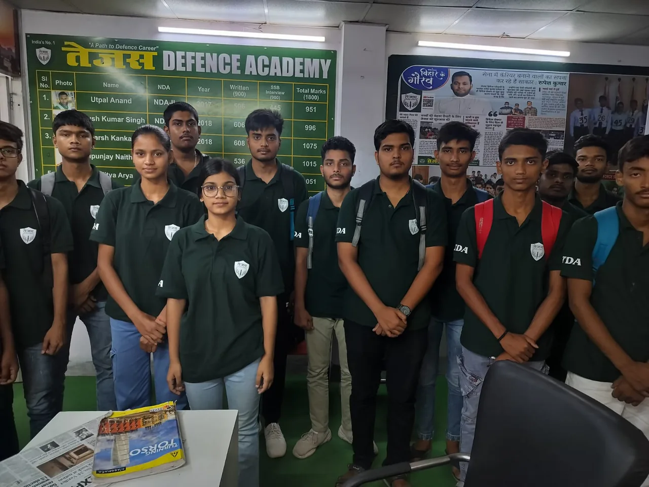 Tejas students together at the academy